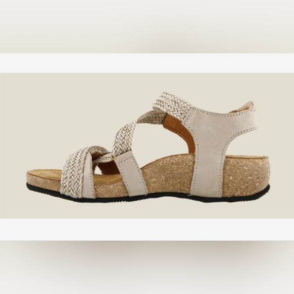 TAOS Trulie Beige Cork Slingback sandals Wedges size 8-8.5 US /EUR 39 Women’s - Picture 4 of 11
